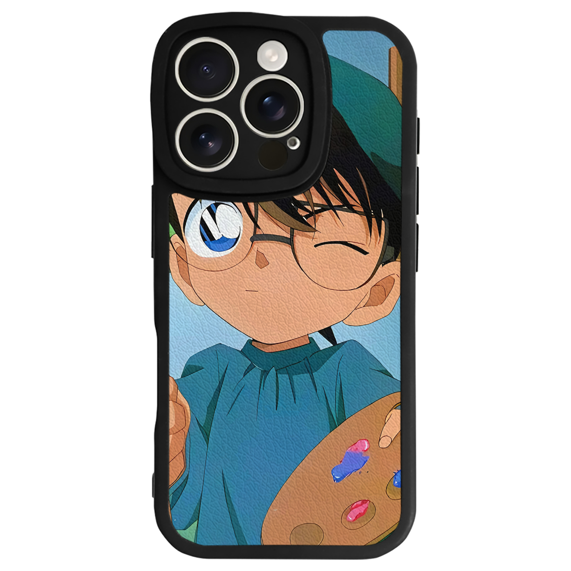 （画像用） 名探偵コナン Detective Conan 【iPhone 16シリーズ対応】シリコンスマホケース（レザー調） 材質：シリコン